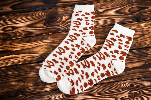 White Socks With Brown Spots