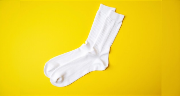 Photo white socks with a white sock on the front