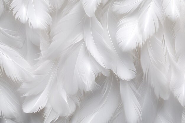 White Soft Feathers Background White Fluffy feathers pattern Beautiful feathers background feathers wallpaper bird feathers pattern AI Generative