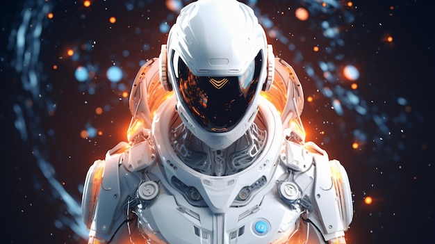 White spaceman suit concept