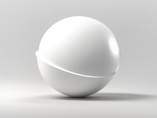 White Sphere Isolated on a Clean White Background