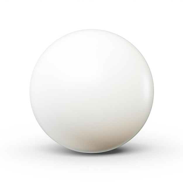 White sphere on a white background