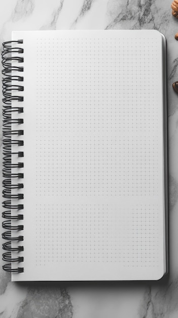 Photo white spiral notebook mockup