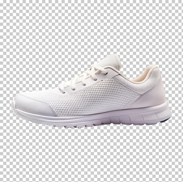 White sports shoe isolated on transparent background