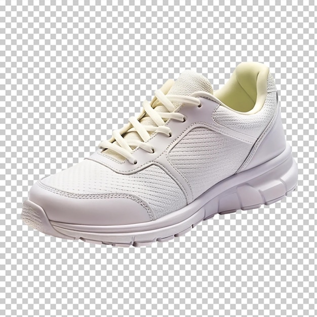 White sports shoe isolated on transparent background