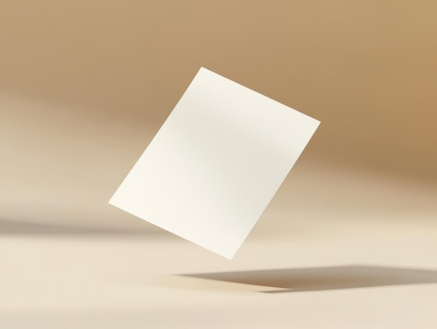 Photo a white square is flying in the air with a white square on the bottom