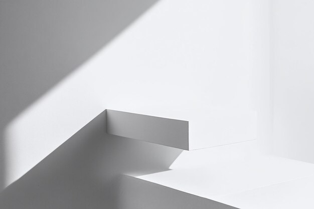 Photo a white stair case with a white box on the bottom