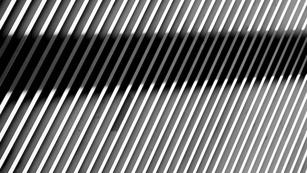 white steel battens wall background with light and shadows. - monochrome