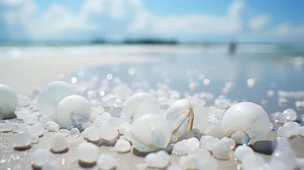 white stone on the beach HD wallpaper photographic image