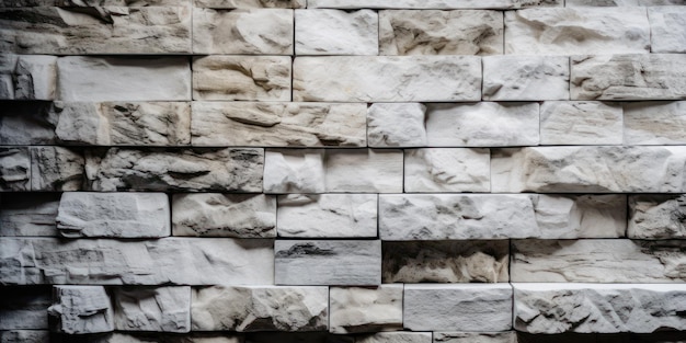 White stone wall texture background Created Generative Ai