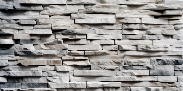 White stone wall texture background Created Generative Ai