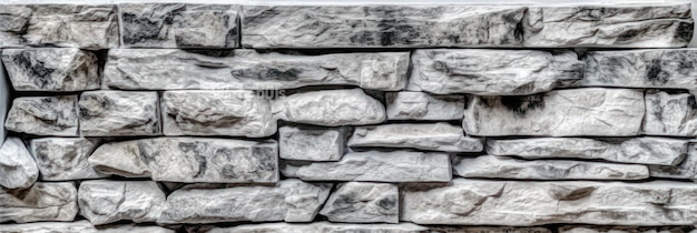 White stone wall texture background Created Generative Ai