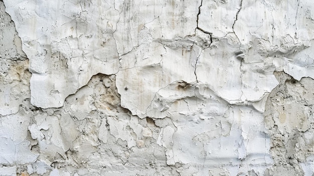 a white stone wall with a crack in it