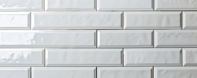 White subway tile wall texture