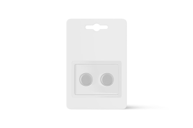 A white switch with three switches on a white background.