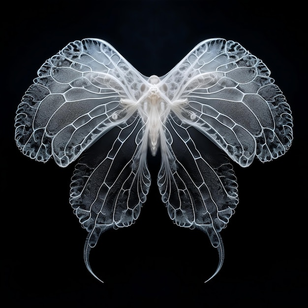 A white symmetric butterfly