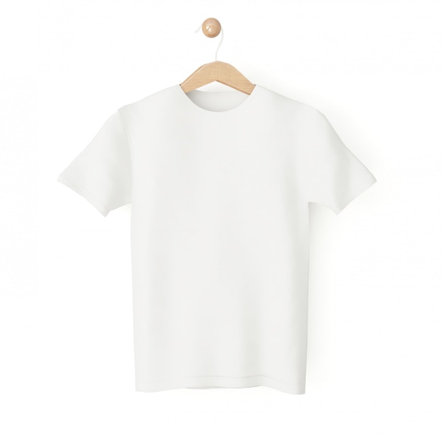 White t-shirt in hanger