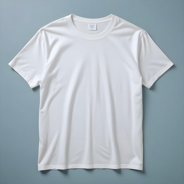 White T Shirt template front view