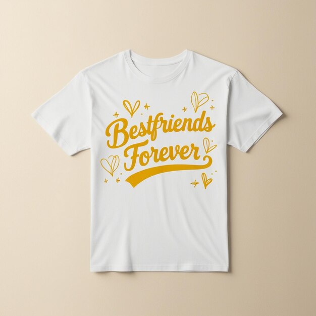 a white t shirt with the best friends written on it