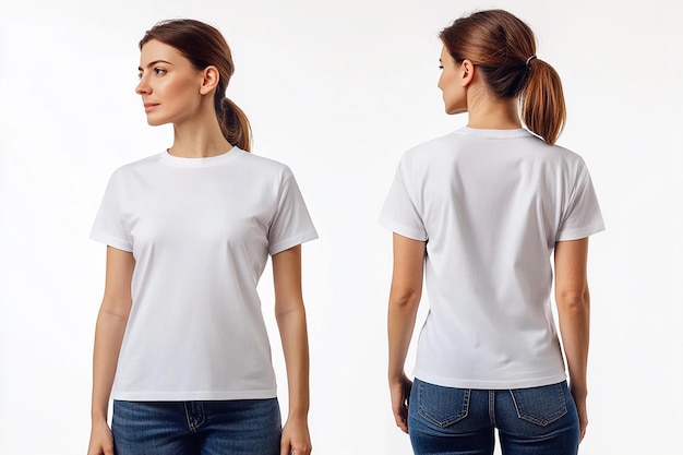 a white t shirt with a cut out on the front