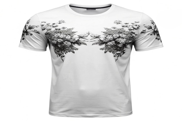 Photo a white t shirt with a design on it