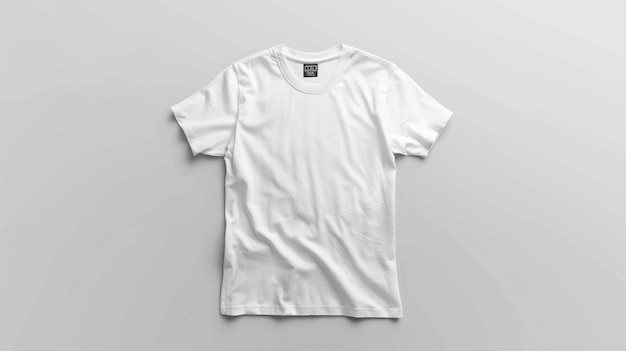 Photo a white t - shirt with a white collar and a white t - shirt on it