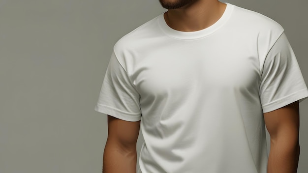 a white t shirt with a white logo on the front