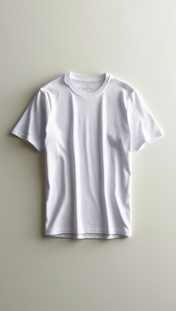 Photo a white t - shirt with a white t - shirt hanging on a wall