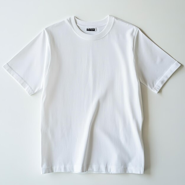 Photo a white t - shirt with a white t - shirt hanging on a wall