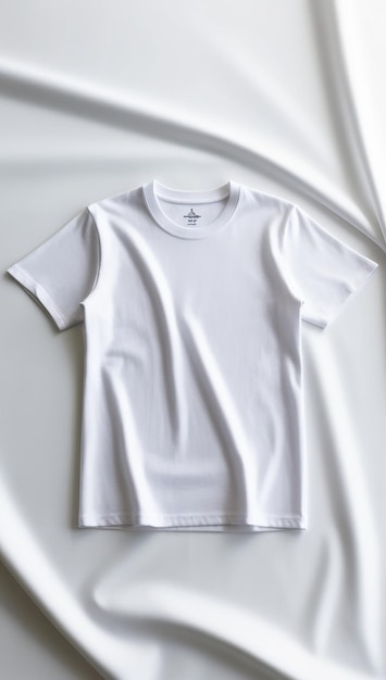 Photo a white t - shirt with a white t - shirt hanging on a white surface