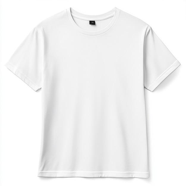 Photo a white t shirt with a white t shirt hanging on a white wall