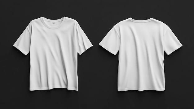 Photo white t shirts with the logo on the left side