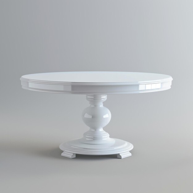 Photo a white table with a white top that says the top