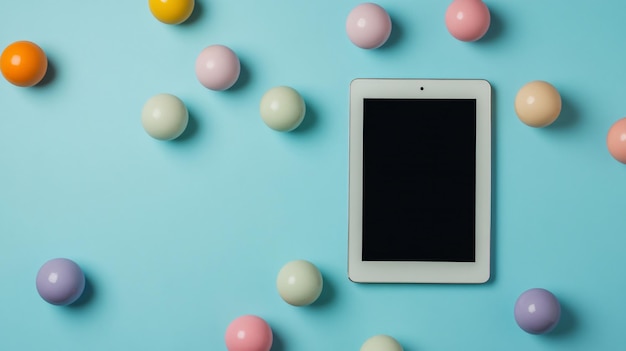 a white tablet with a white screen that says  the word  on it