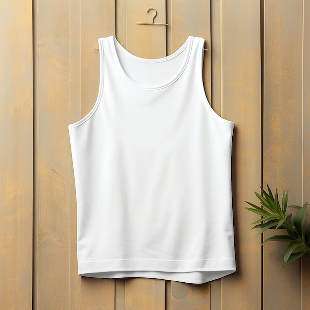 Photo a white tank top mock up