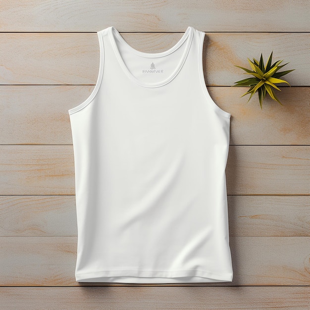 Photo a white tank top mock up