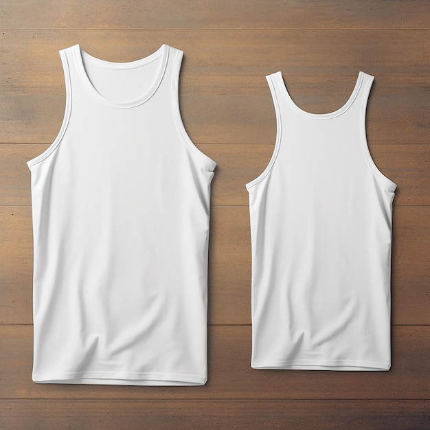 Photo a white tank top with a white tank top and a white tank top