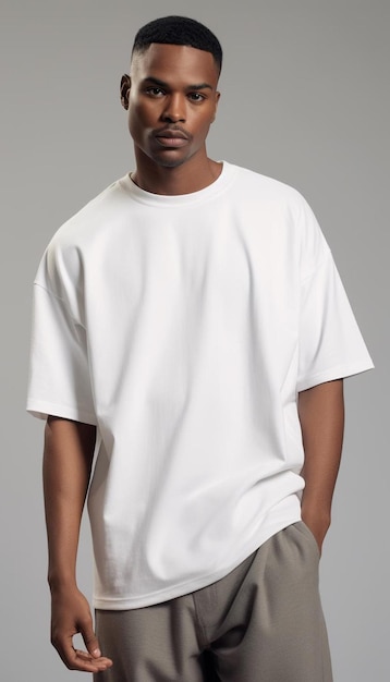 a white tee with a white shirt that says men.