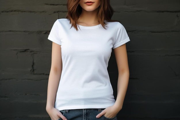 white tee with a white tee