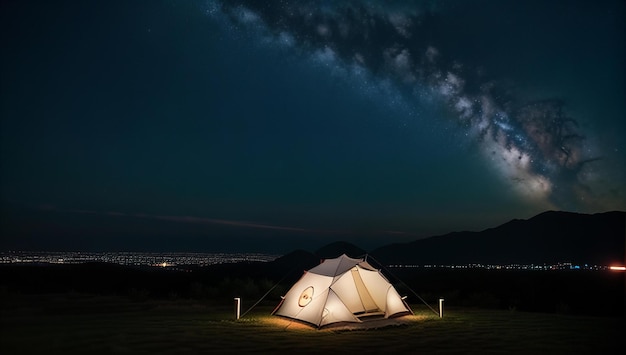 a white tent with the number 8 on it