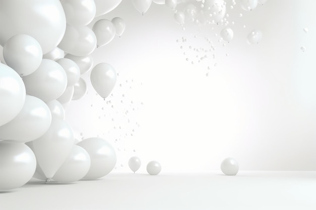 Photo white theme celebration event background with copy space