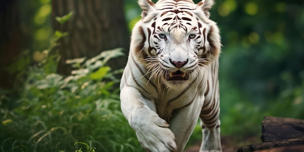 White Tiger Majestic Roam in the Wild