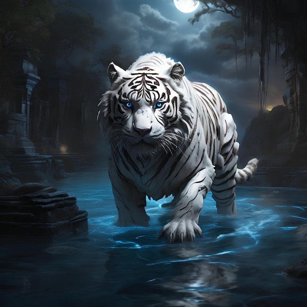 white tigerd horror view