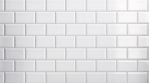 White tile background Wall with white tiles for the interior of the kitchen or bathroom