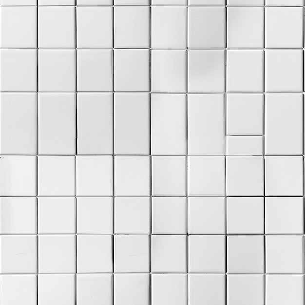 Photo a white tile wall with a square that says quot e quot