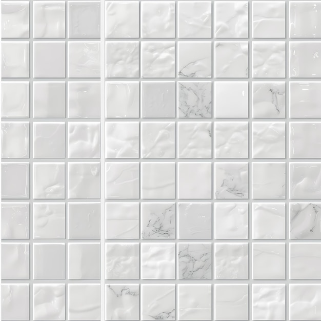 Photo a white tiled wall with a white tile with a black grout