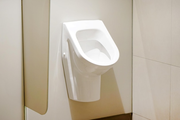 White toilet in the bathroom