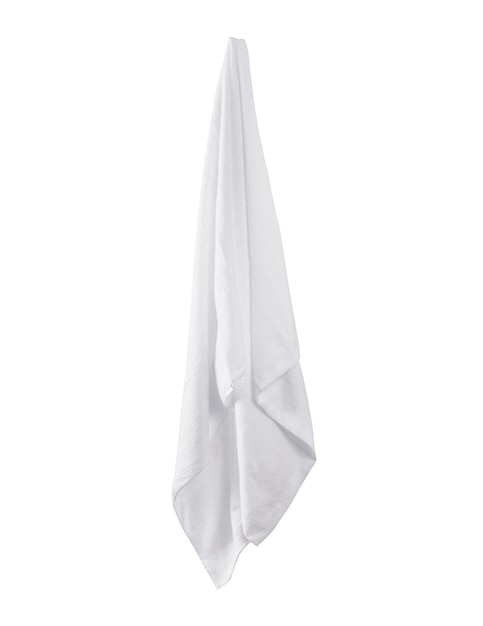 White towel on white background