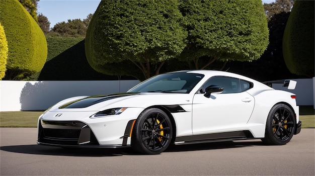 A white toyota gt - r sports car is parked on a race track.