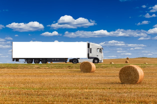 White trailer on the highway